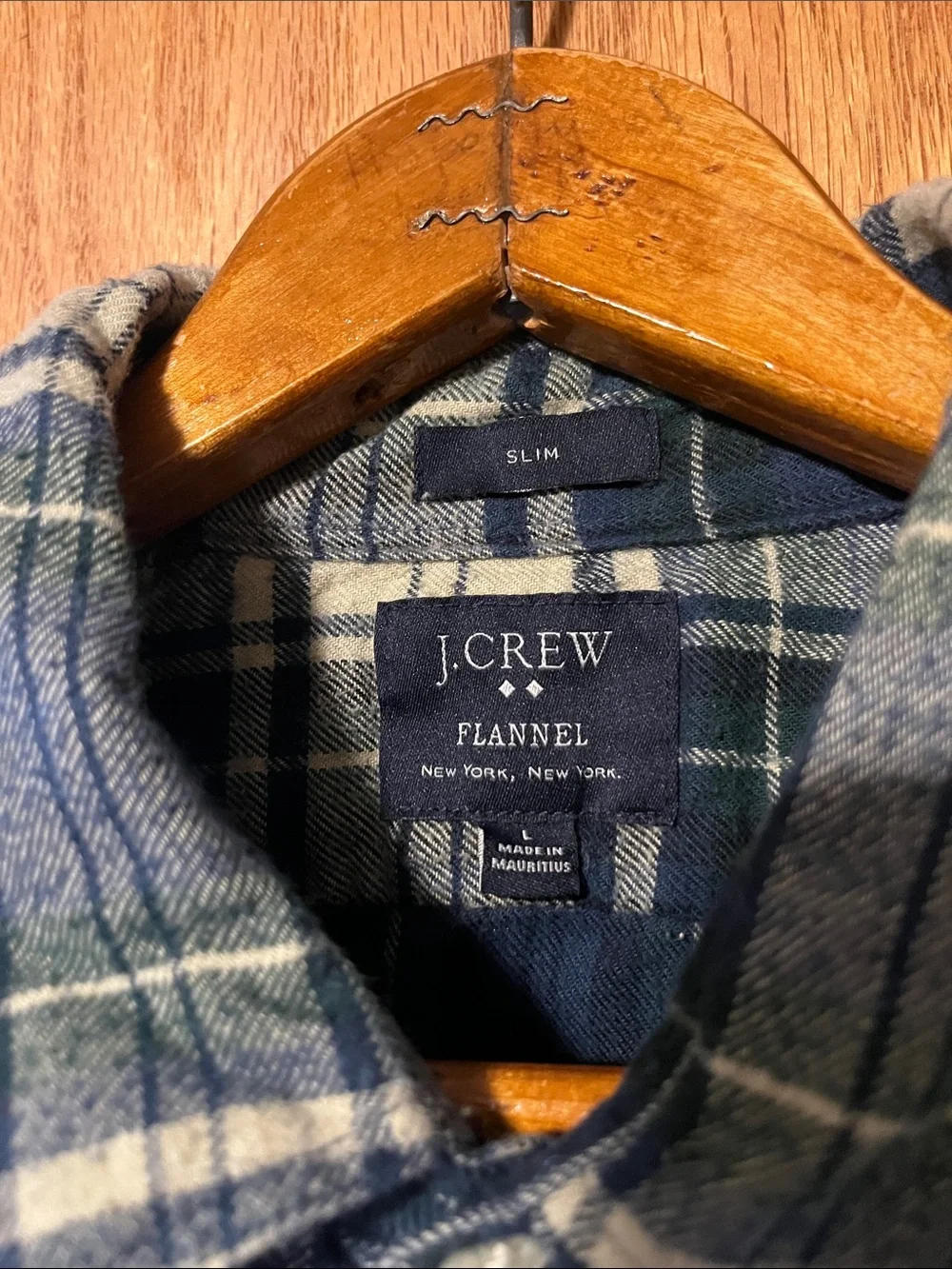 J. Crew Navy and White Plaid Casual Button-Down Shirt